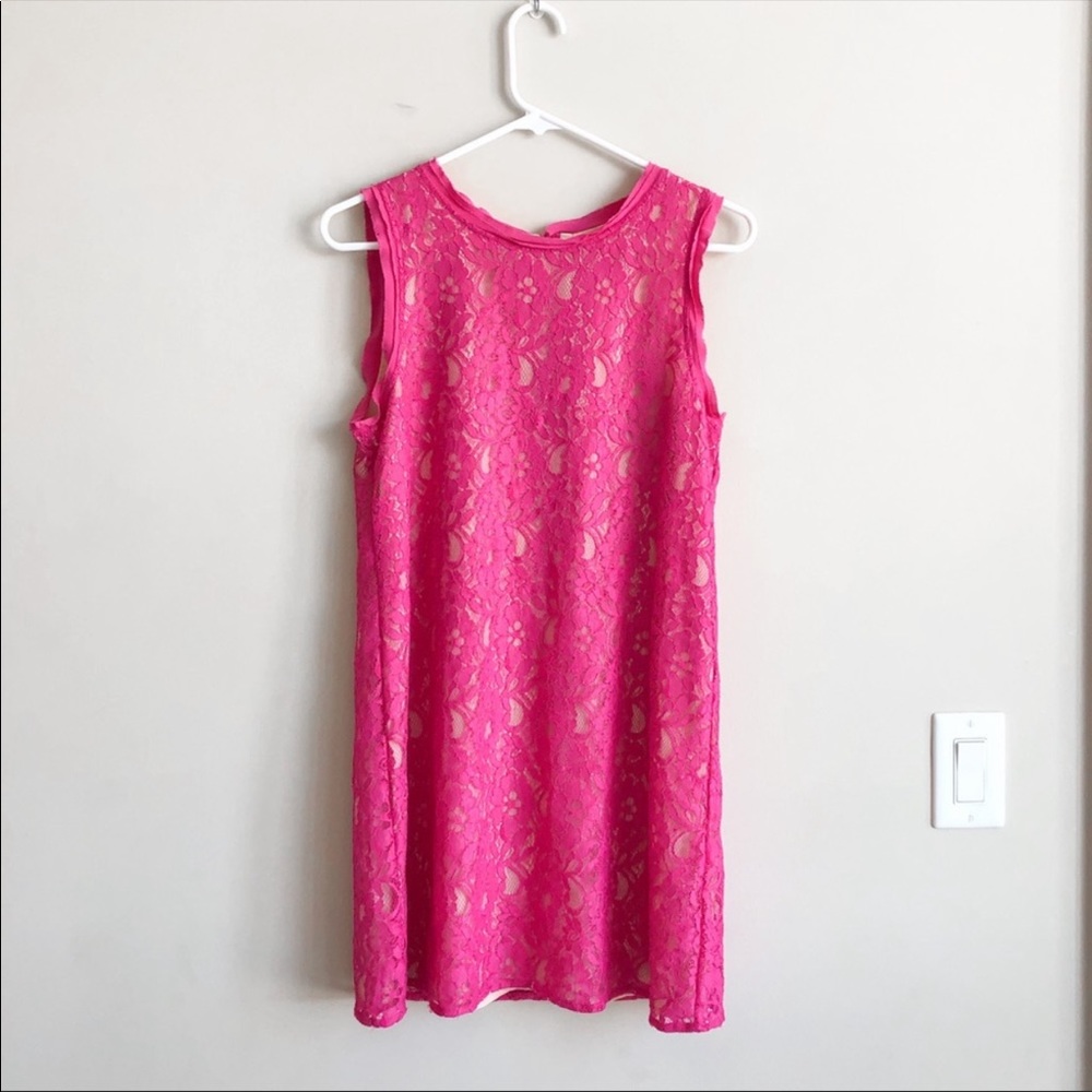 JOIE ISETTE PINK SLEEVELESS LACE DRESS - Picture 7 of 10